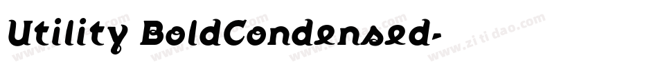 Utility BoldCondensed字体转换